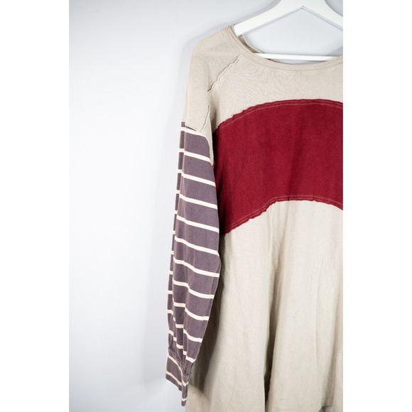 Free People We the Free Awesome Long Sleeved Shirt top Women's Medium oversized - Picture 2 of 8